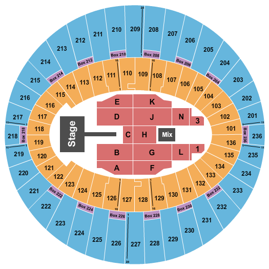 The Kia Forum New Edition Seating Chart